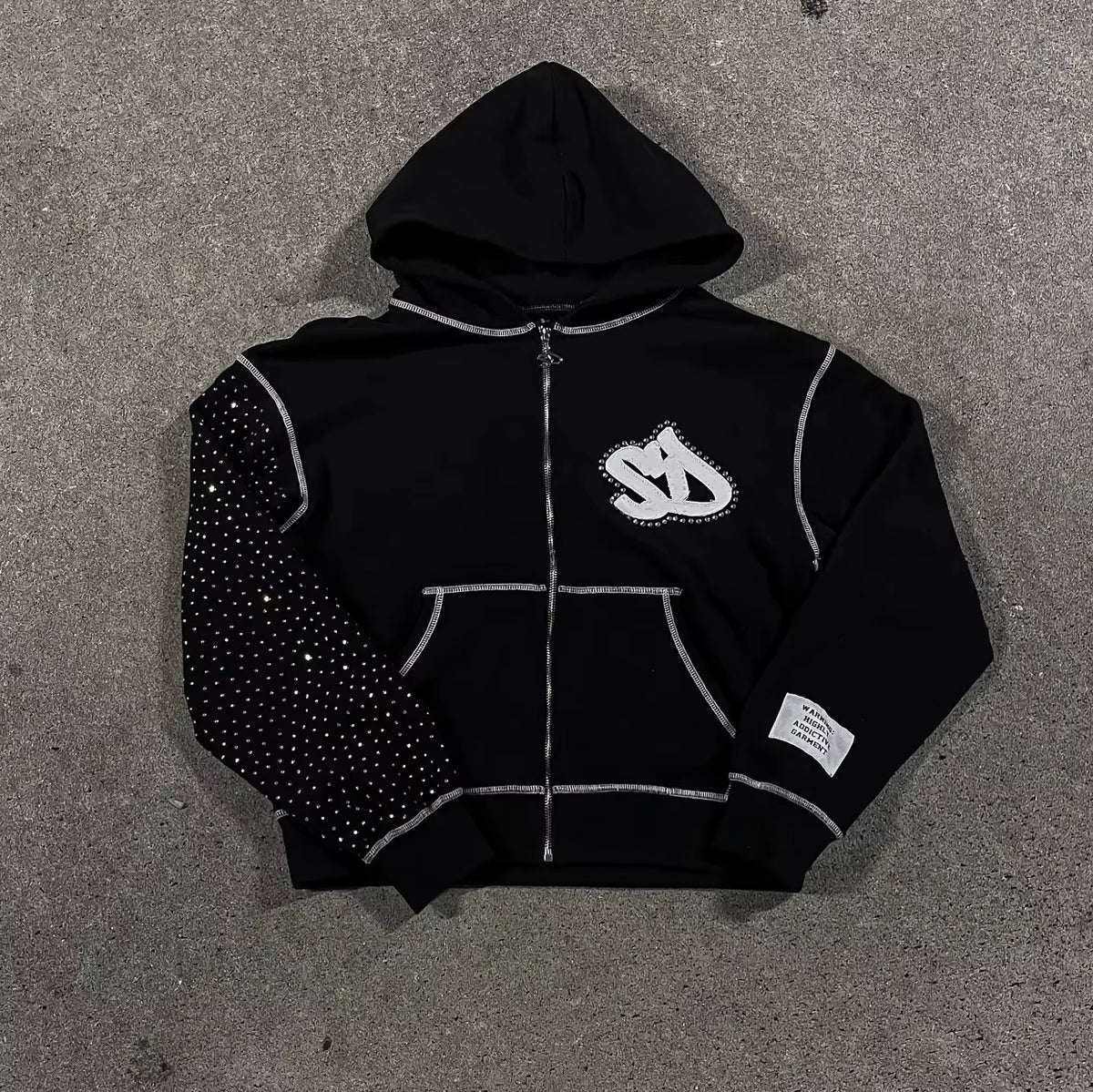 American Street Hip Hop Joker Fur Collar Zipper Hoodie Women Harajuku Y2K New Fashion Vintage Sweatshirt Unisex Punk Warm Hoodie